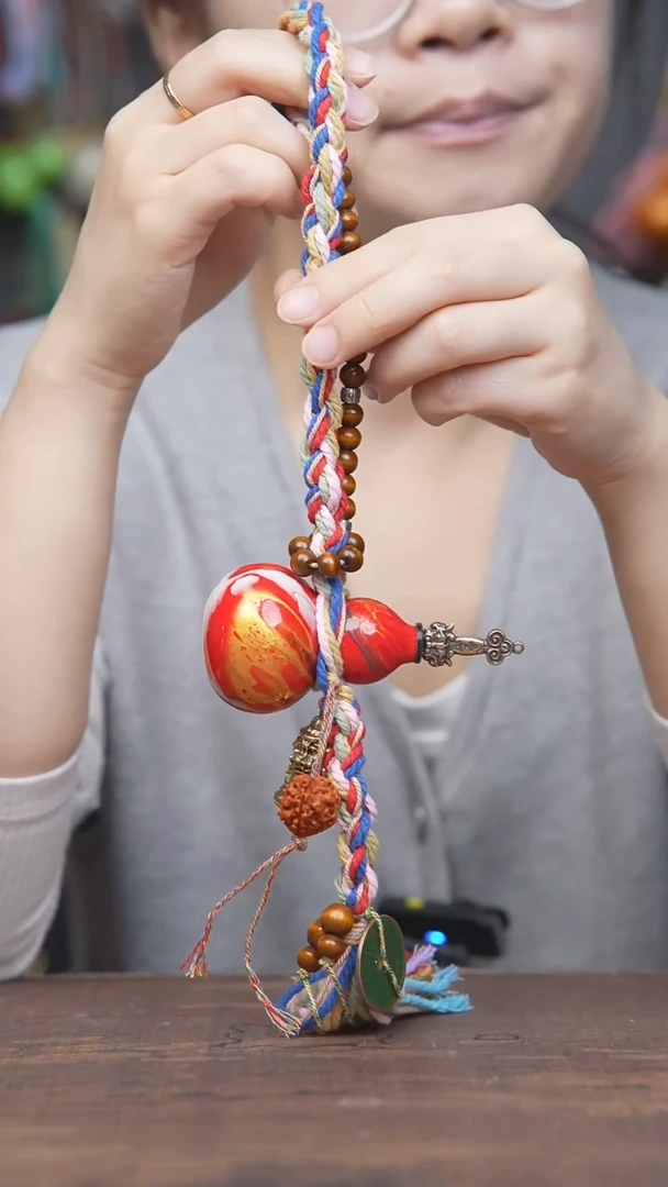 274号-----藏绳铃铛小葫芦挂件