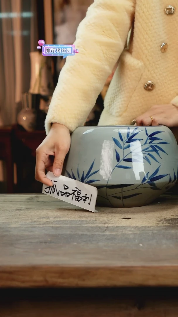 【闪购商品】瓷片景德镇纯手工釉下彩精品花瓶