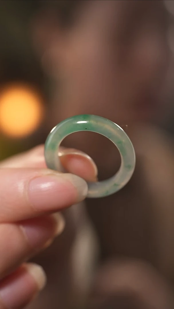 未镶嵌戒指翡翠圈口14 翡翠戒指