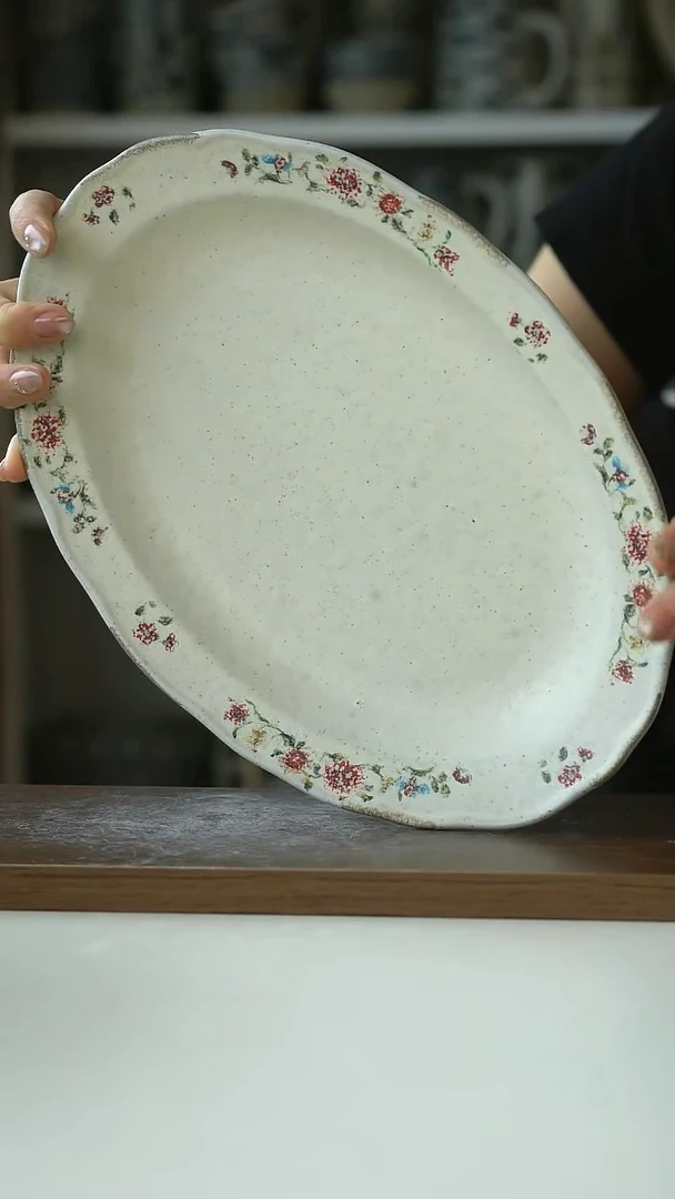 Hitable粉黛鱼盘27.5cm@4-2@