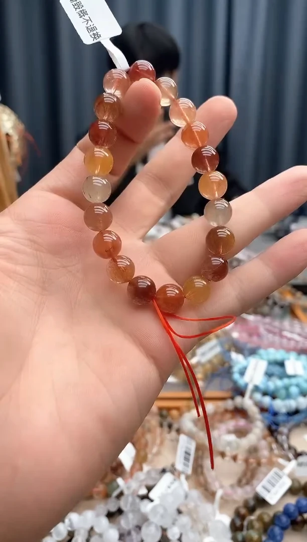 水晶手链未镶嵌彩兔毛
