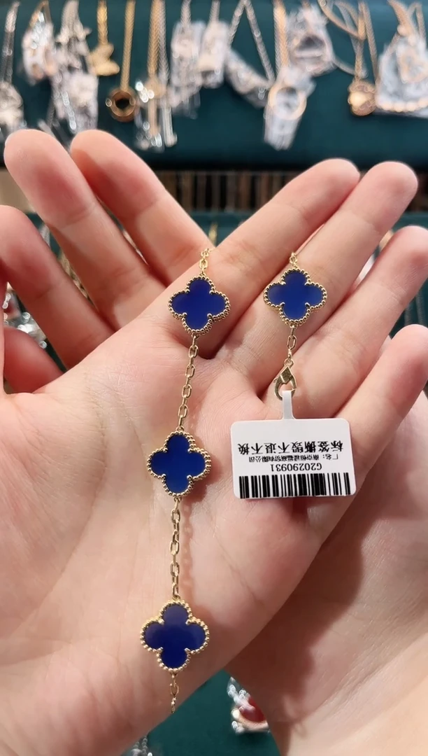 18K金镶嵌手链玛瑙/玉髓18K金镶嵌 K黄五花