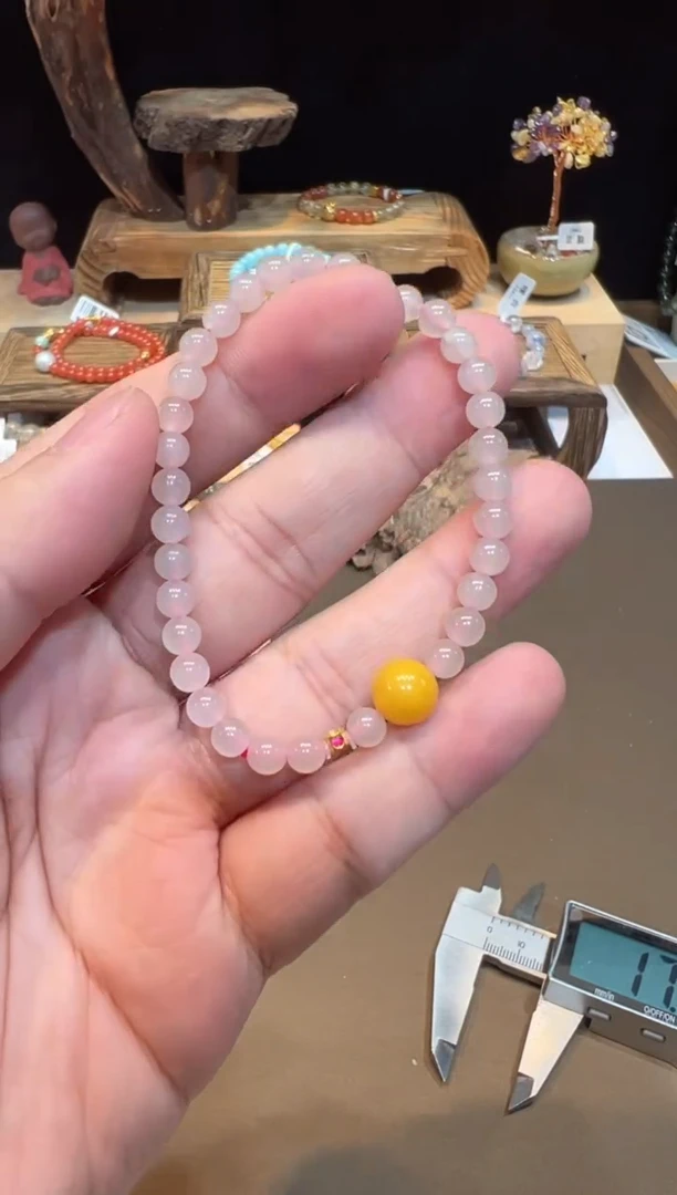 手链18K金镶嵌和田玉手饰@@A6714