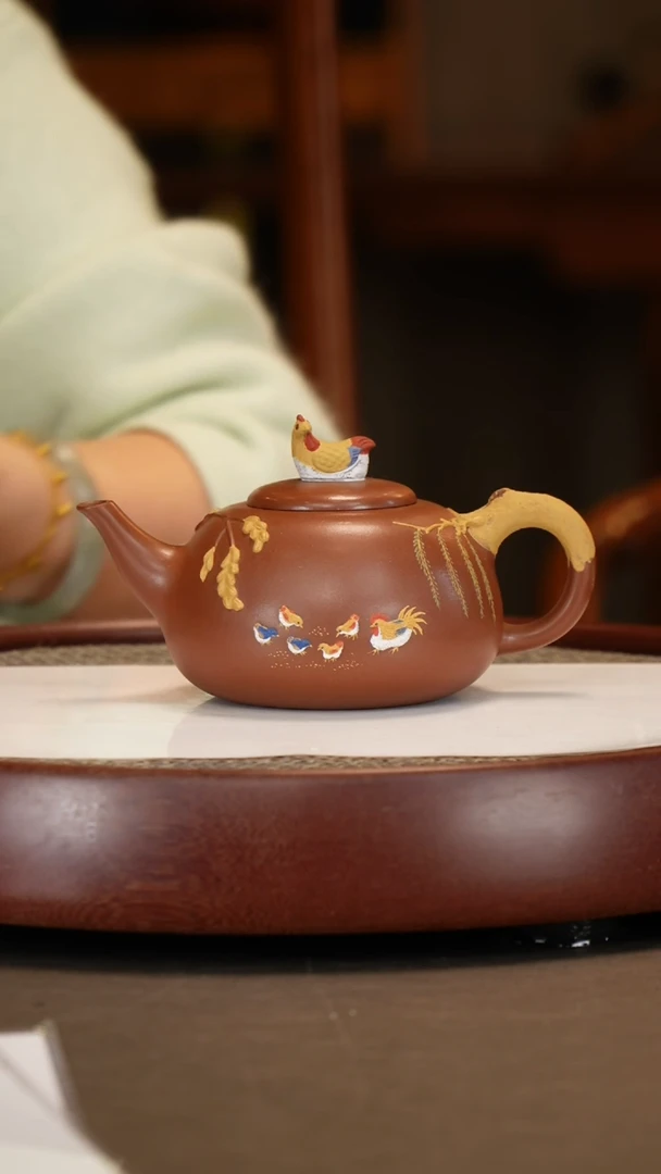 【闪购商品】紫砂茶壶【桑黎兵】龙山紫泥全家福   300CC