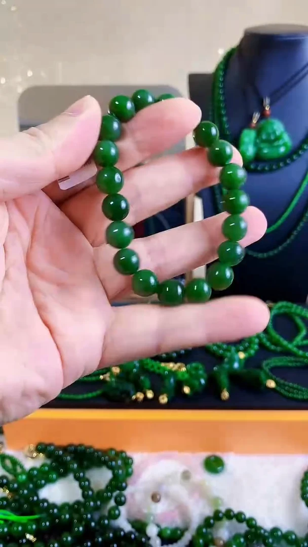 手链未镶嵌和田玉（碧玉）10