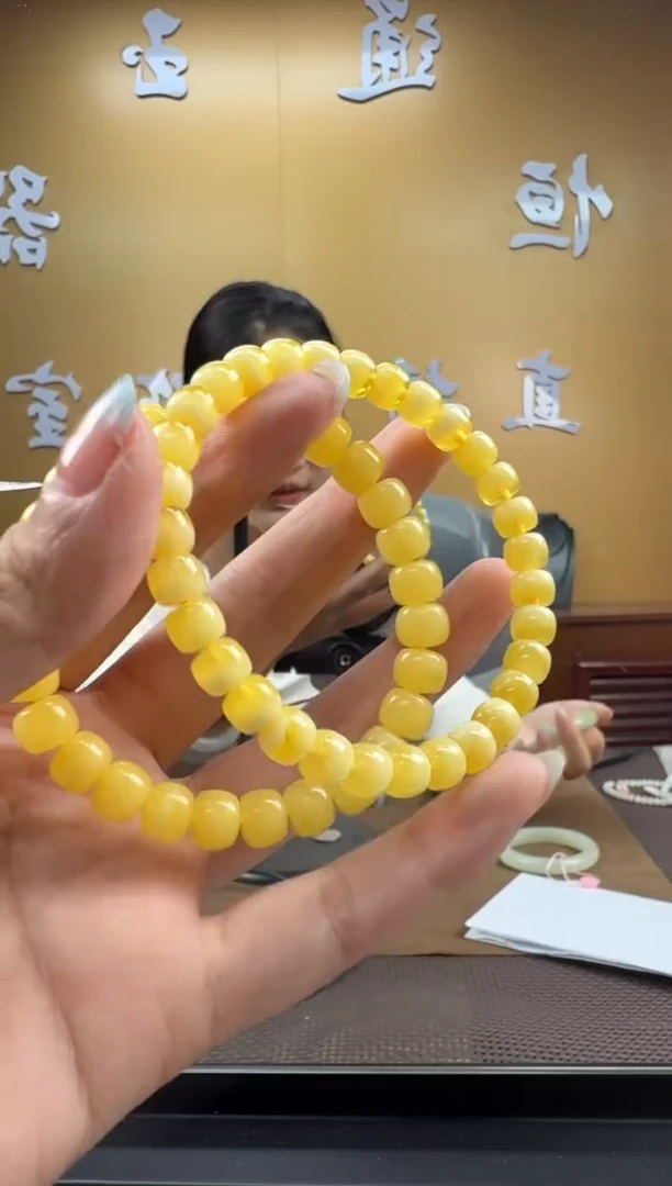 琥珀颈饰未镶嵌手串7mm（多样性发一）