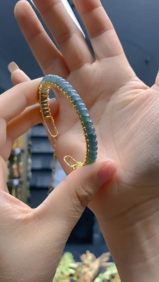 【闪购商品】翡翠耳饰合金064翡翠手镯