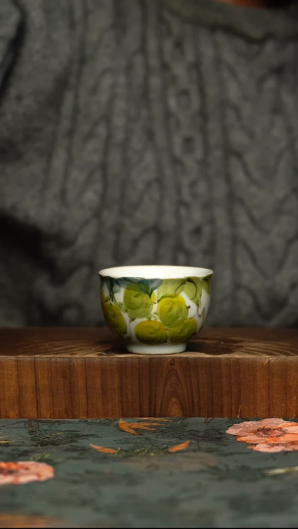 杯釉下彩手工手绘同款陶器