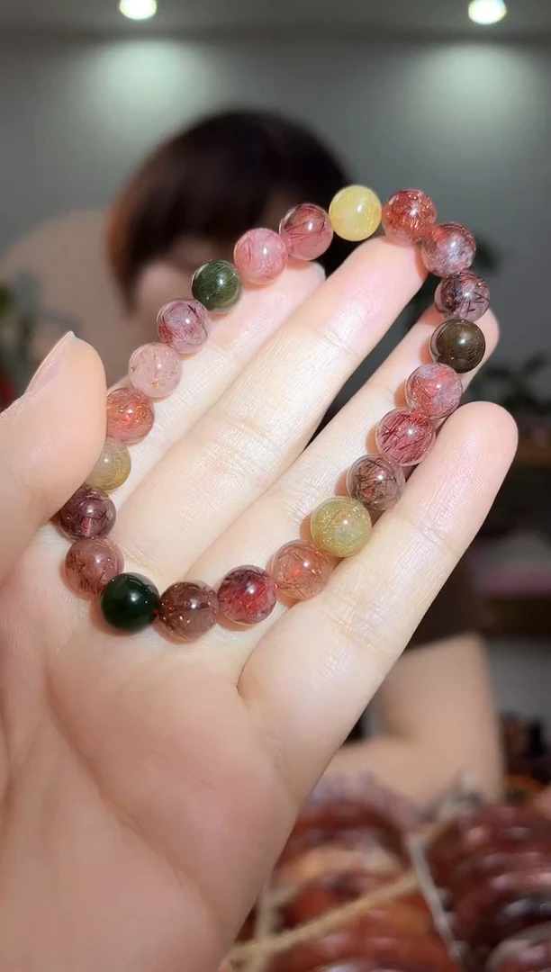 【闪购商品】水晶手串未镶嵌彩发金手串 多样性发一件