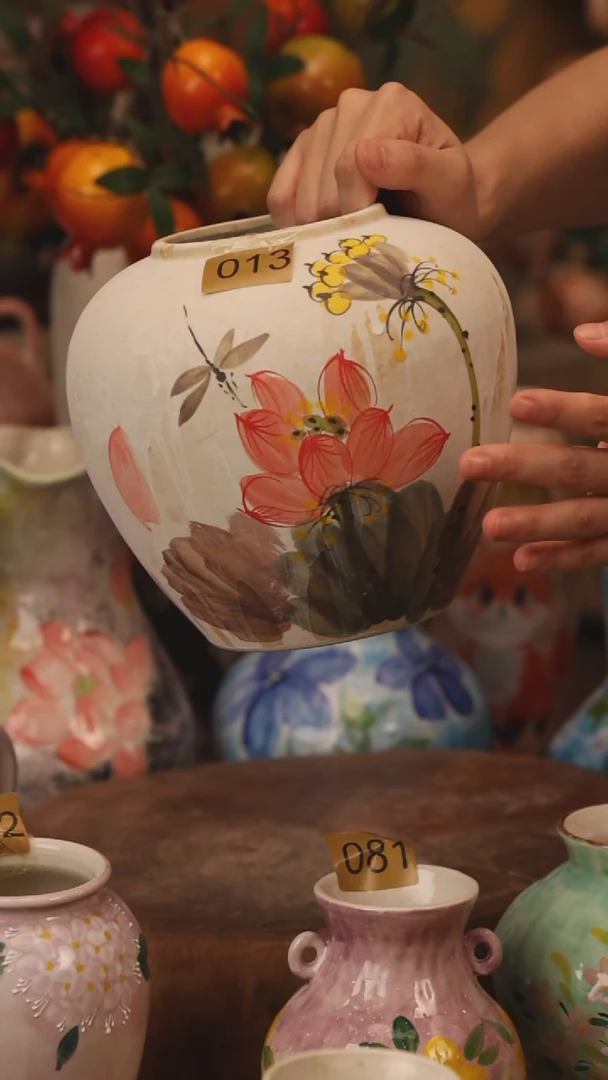 陶瓷013景德镇设计师手作花器摆件侘寂风