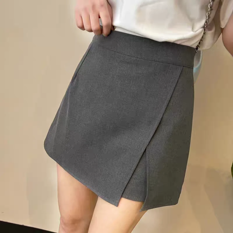8221#西装半身裙裤A字版高腰小个子修身洋气百搭
