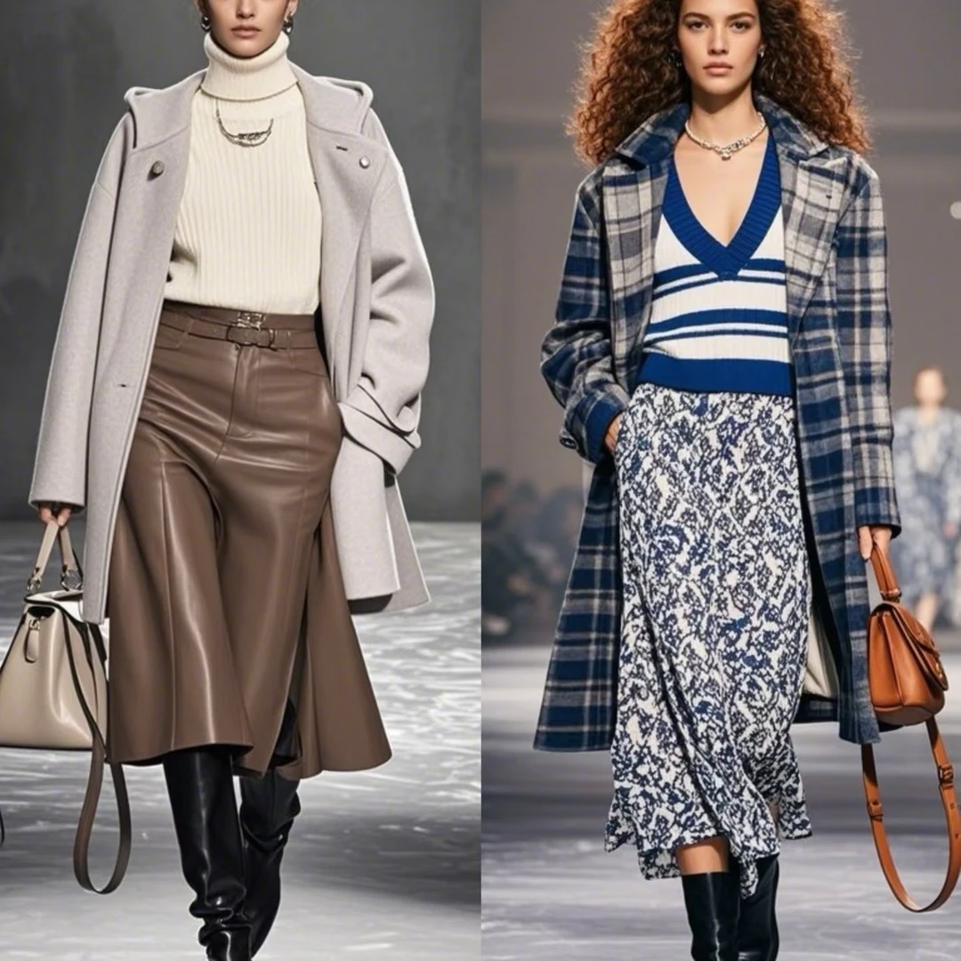 新款时尚秋冬白色带帽双面外套