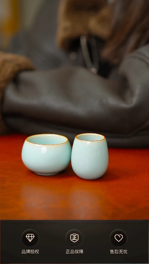 其他一级天青拇指杯 一级天青小佛肚杯 各两只