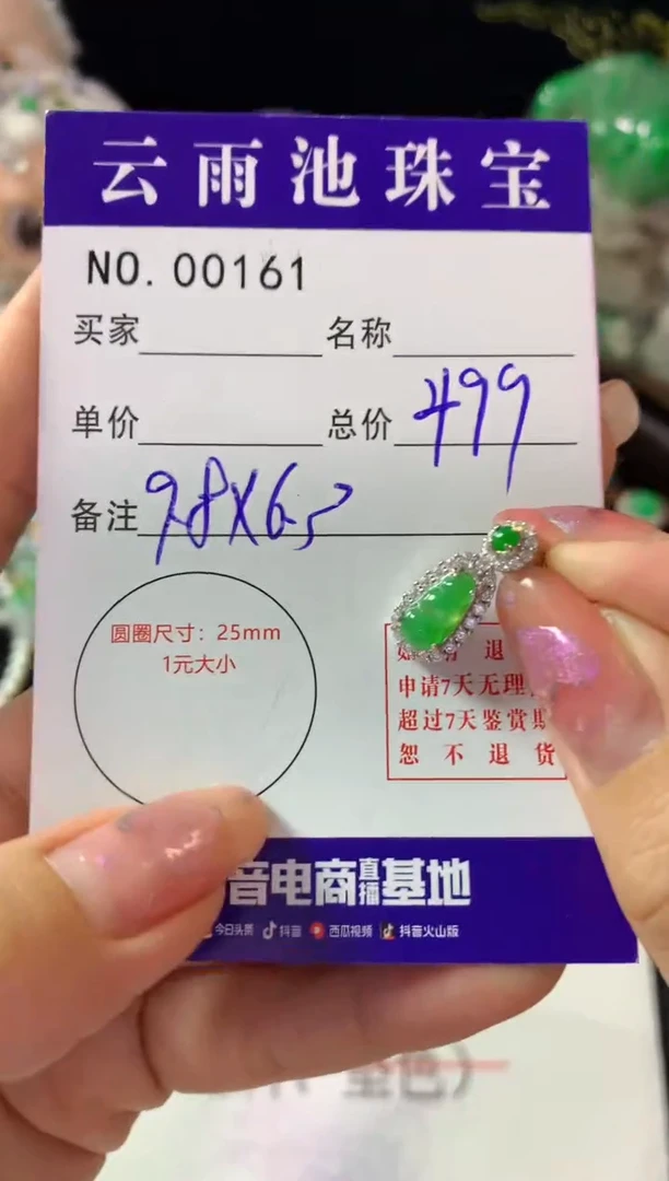 颈饰银S925镶嵌翡翠翡翠