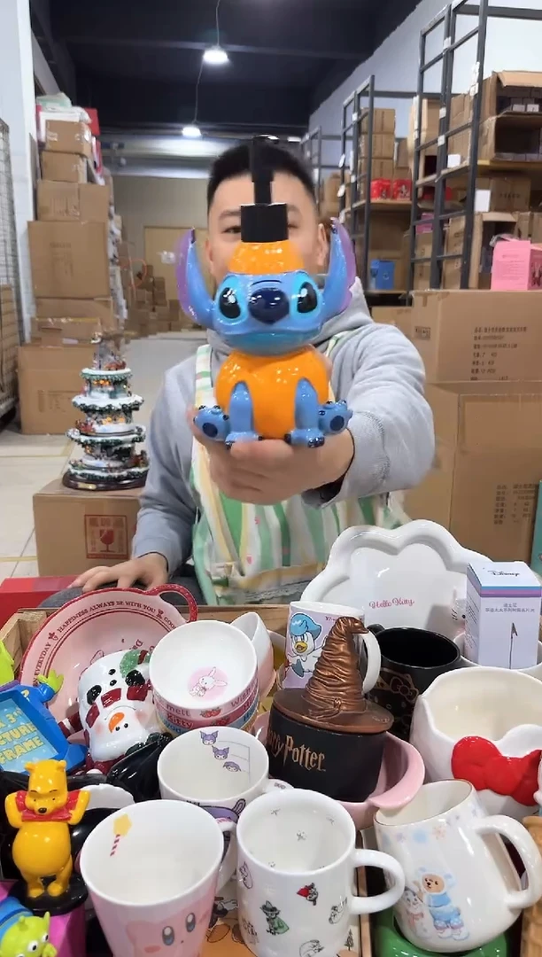 瓷片南瓜史迪仔按压瓶