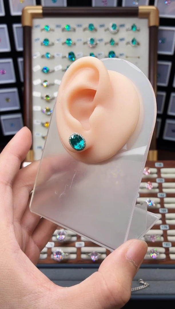 无925银轻奢帕拉伊巴色女神耳钉