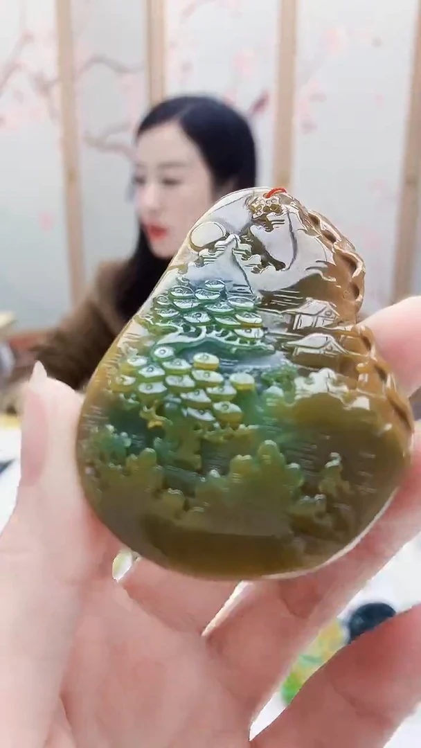 未镶嵌定制翡翠4852ry-毛货挂件