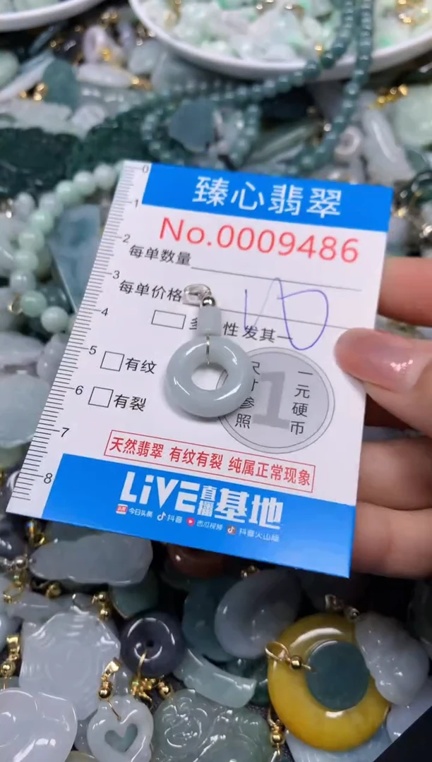 【闪购商品】翡翠颈饰未镶嵌含绳0009486