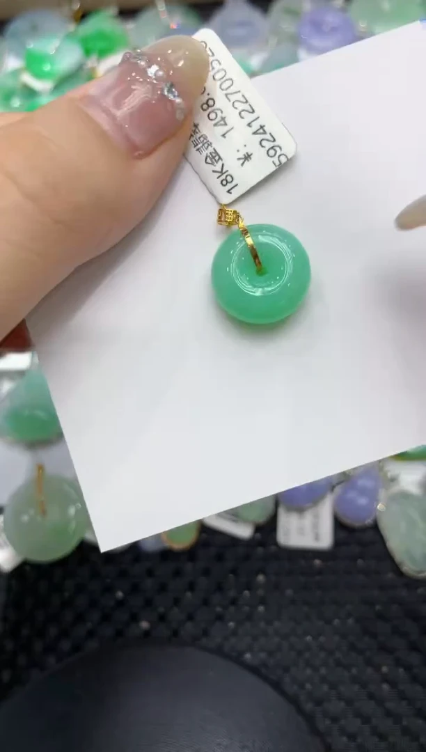 【闪购商品】翡翠颈饰18K金镶嵌222222222