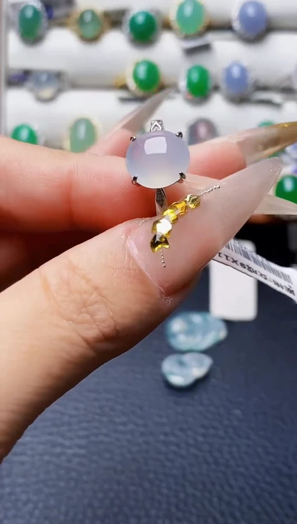 银S925镶嵌戒指翡翠4260