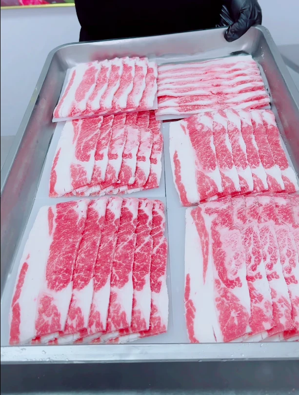 原切牛排澳大利亚纯种黑安格斯雪花肥牛烤肉火锅片