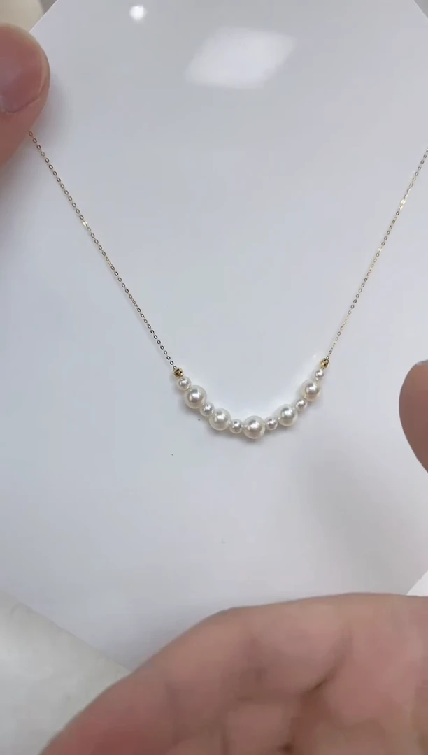 海水珍珠18K金镶嵌颈饰海水珍珠项链