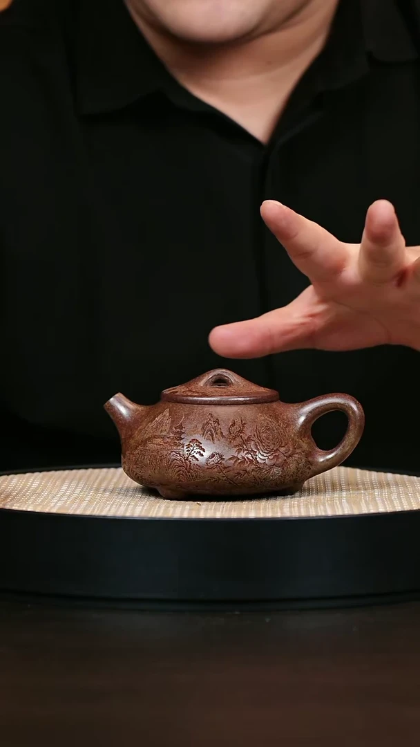 茶壶紫砂石瓢 柴烧