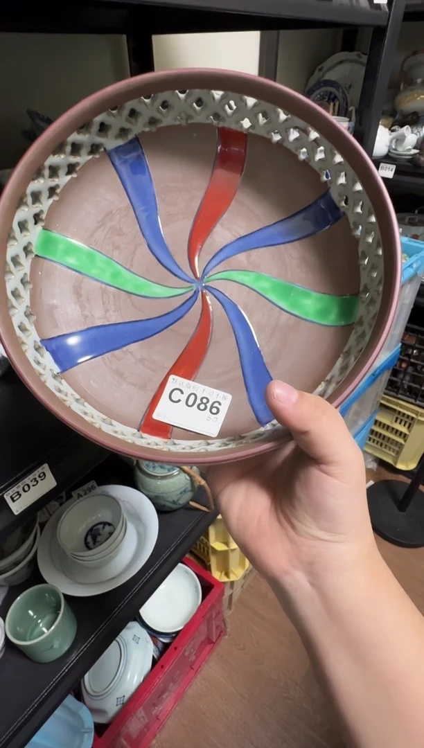 中古瓷器，默认微瑕-087，很大的大碗