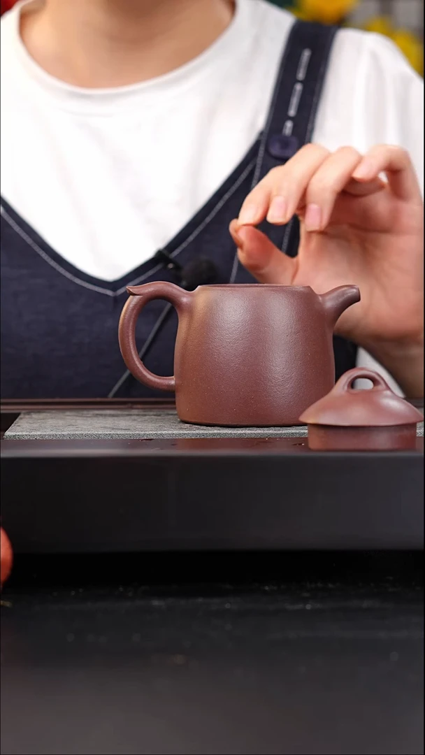 茶壶紫砂陈鹏欢全手工四号井底槽青秦权240cc