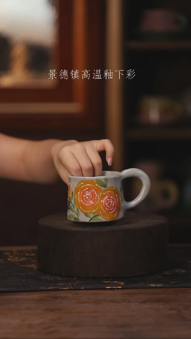 陶瓷景德镇高温釉下手绘陶瓷172