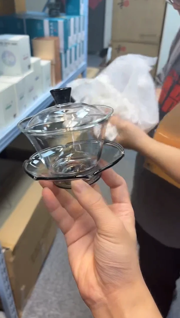 禾器-荷叶盖碗-烟灰色