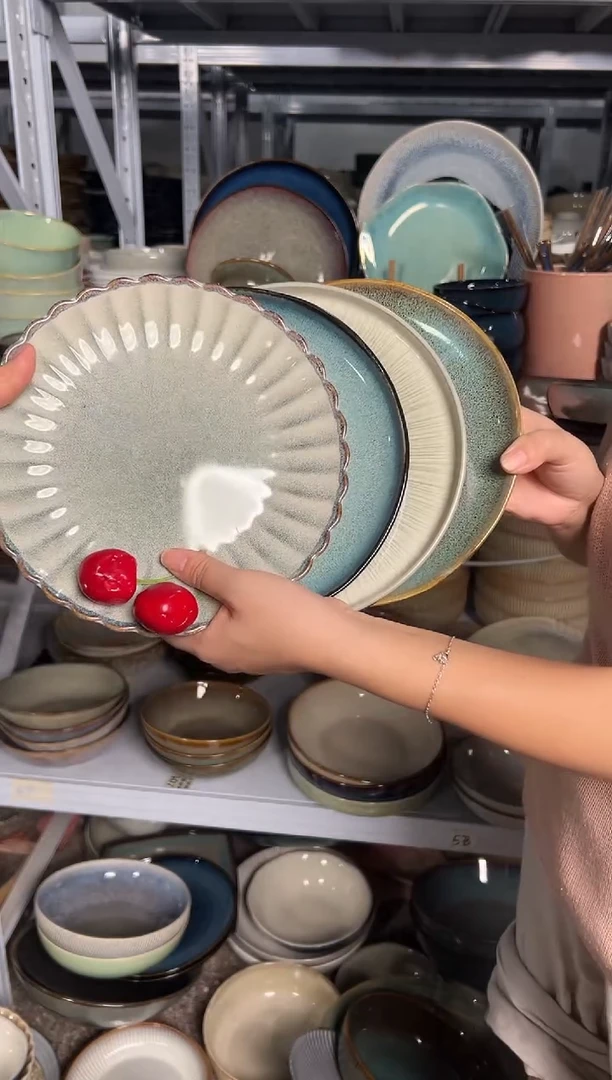 陶瓷外贸尾货瑕疵满20包邮X4 小盘组合