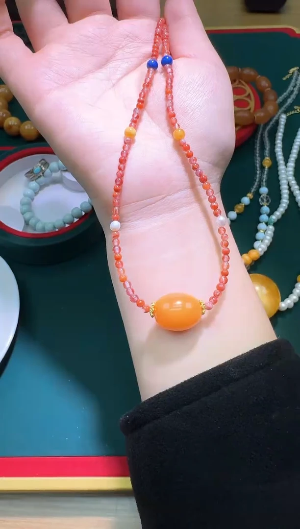 琥珀颈饰未镶嵌多样性发一件647