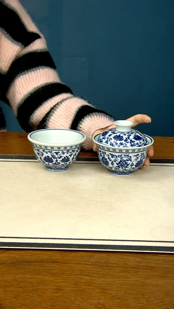 【闪购商品】青花缠枝莲两件套-----大压