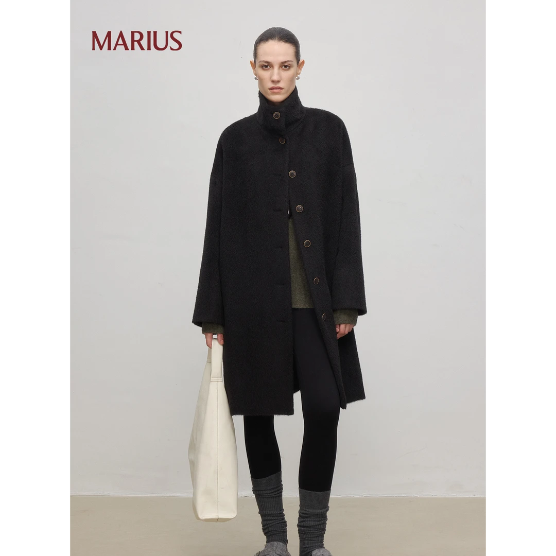 MARIUS【双12好物】"考拉大衣"经典立领单排扣大衣