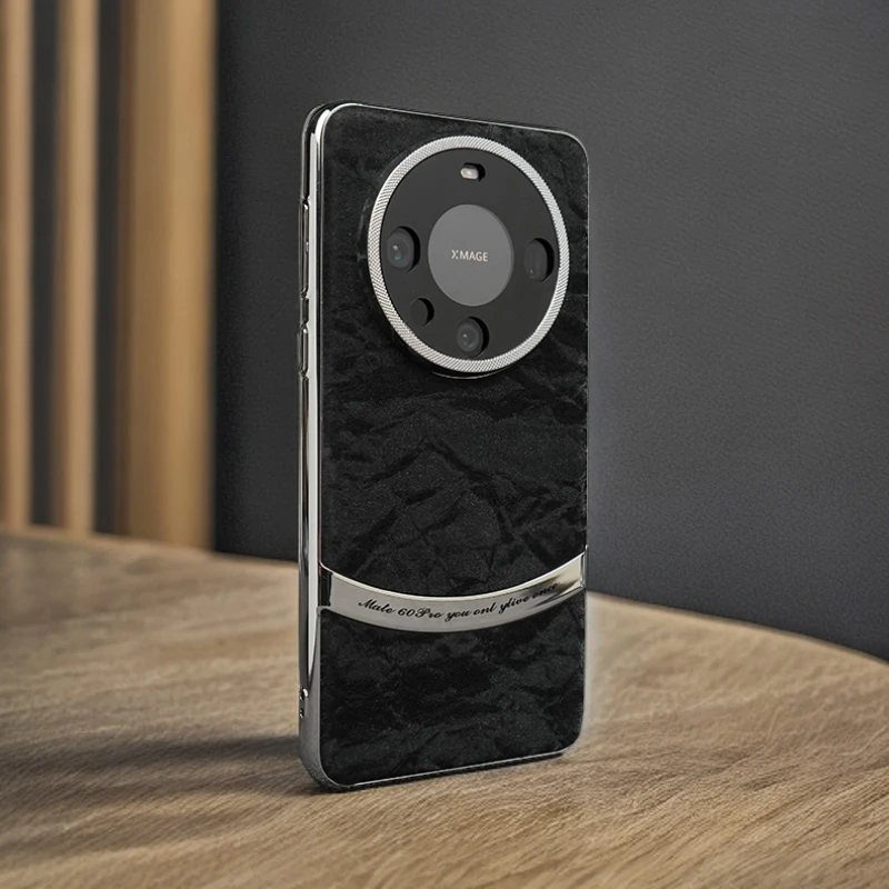 适用高级感mate60pro手机壳超薄电镀mate70pro丝绒防指纹轻奢