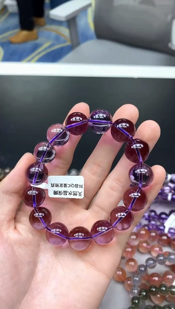 未镶嵌手串水晶29紫水晶15mm
