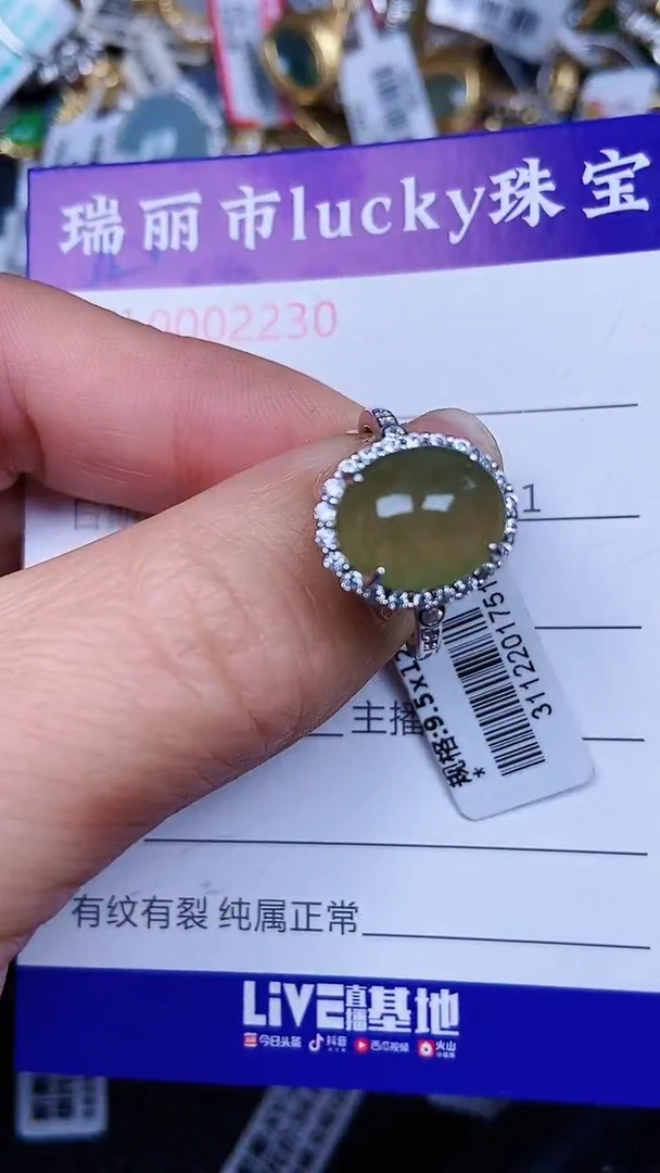 颈饰银S925镶嵌翡翠2230