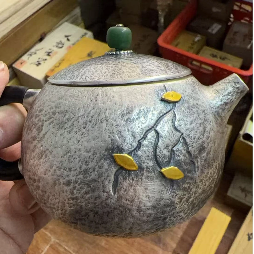 纯手工银质茶具茶壶高端设计感泡茶壶756