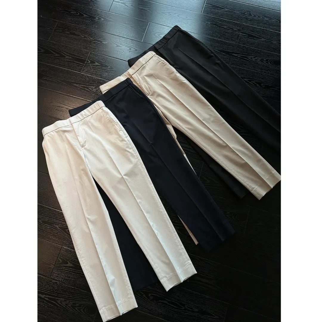 【天丝棉95分休闲裤】25夏季新款男士松紧腰头净版简约休闲西裤+882