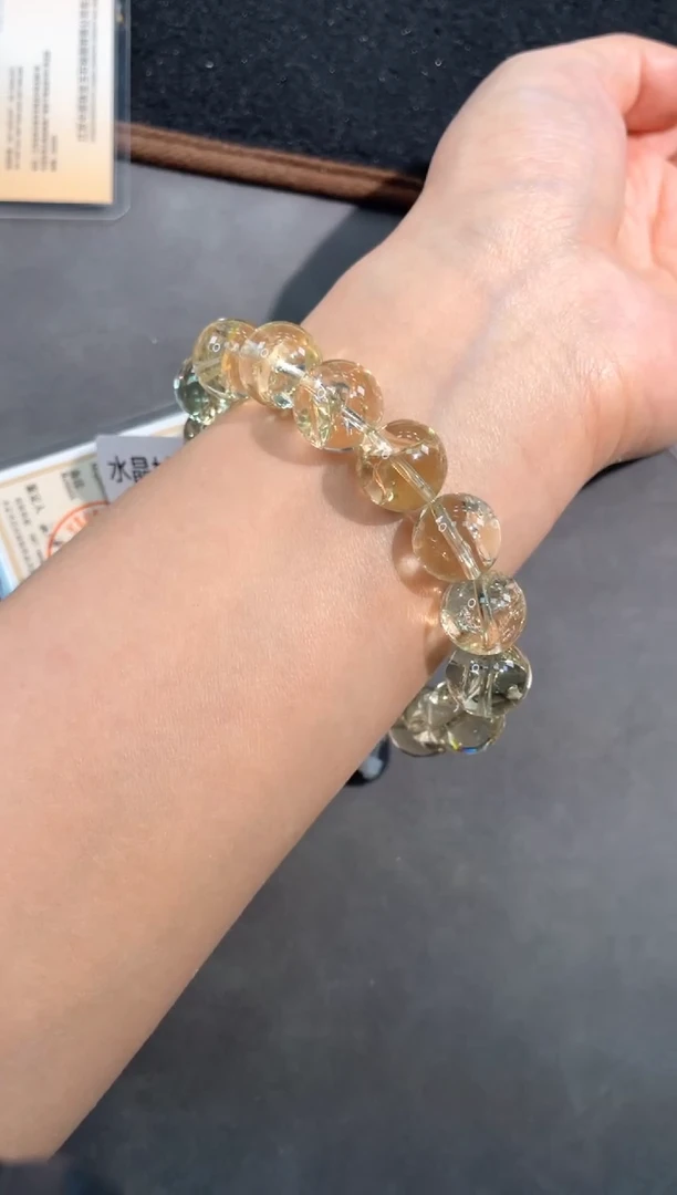 【闪购商品】黄晶手链未镶嵌80号黄阿赛单圈13mm