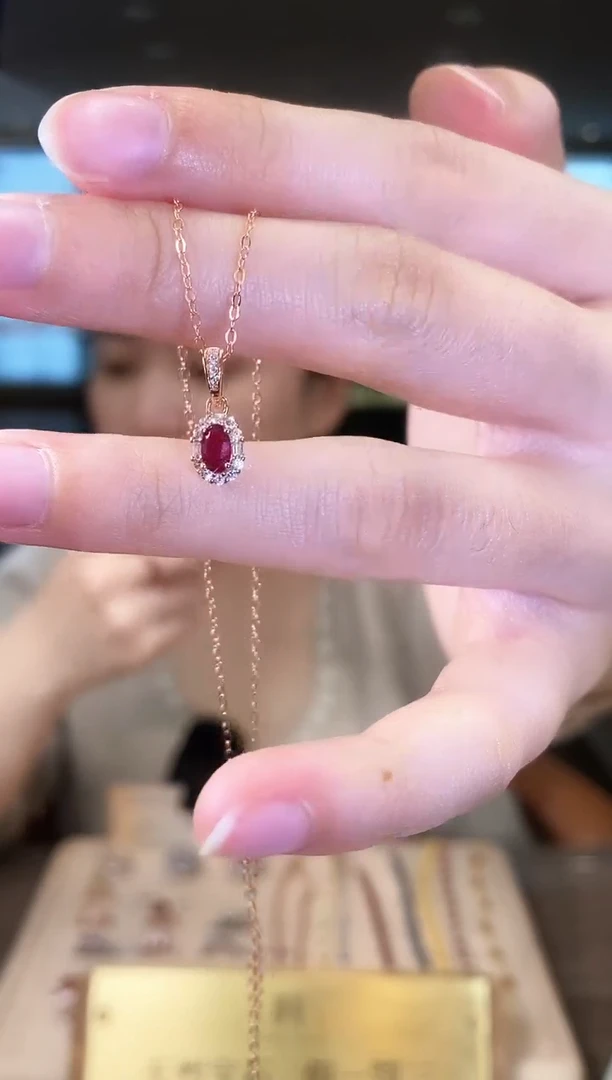 【闪购商品】红宝石项链银S925镶嵌09