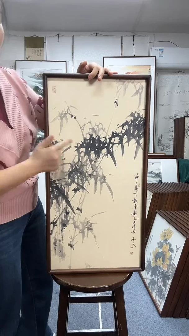 国画国画手绘实木画框京东包邮