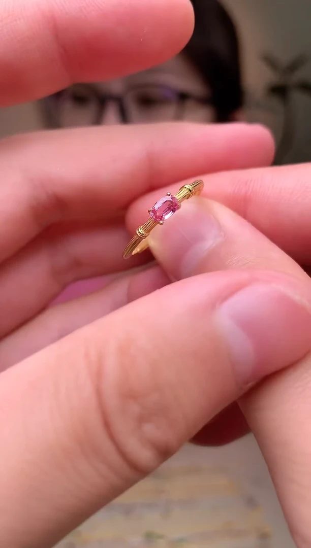 蓝宝石戒指银S925镶嵌蓝宝石戒指