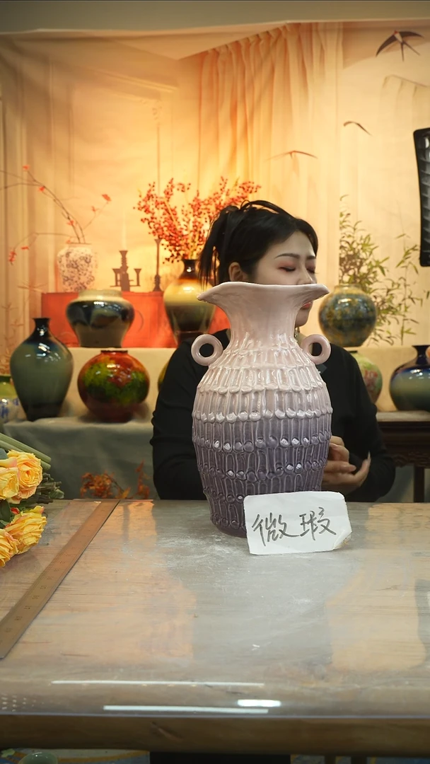 高33口17高温陶瓷花瓶