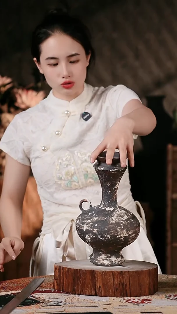 摆件景德镇高温陶瓷微瑕花器(