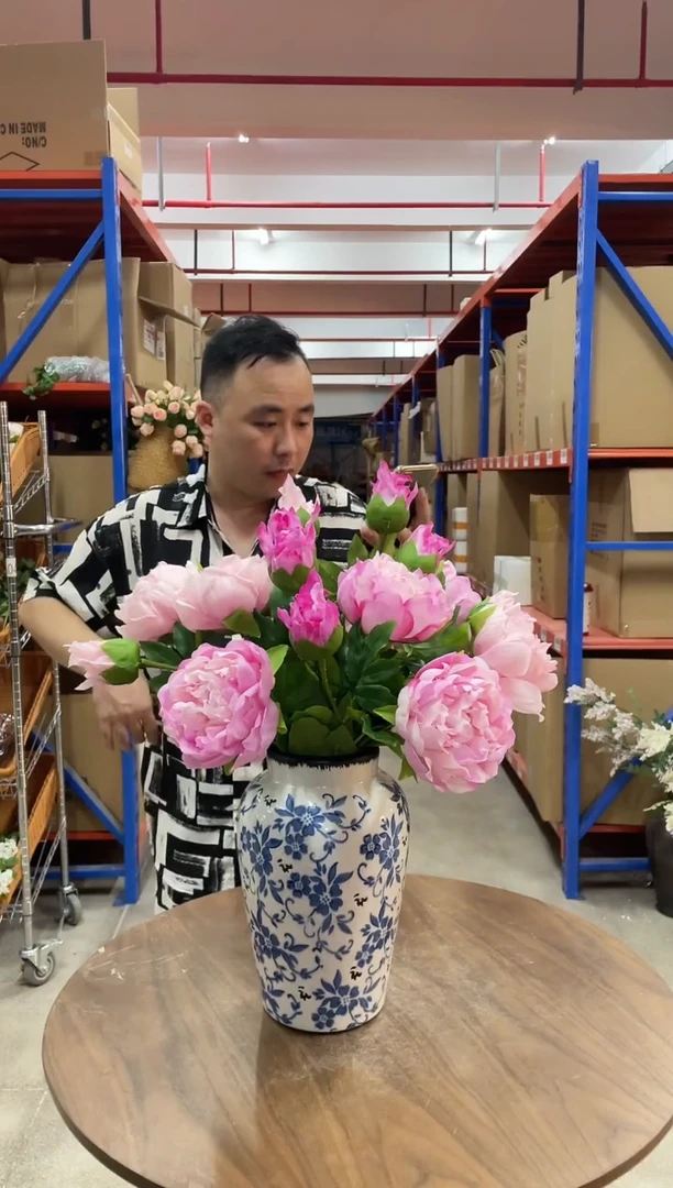 仿真花手感保湿牡丹8枝