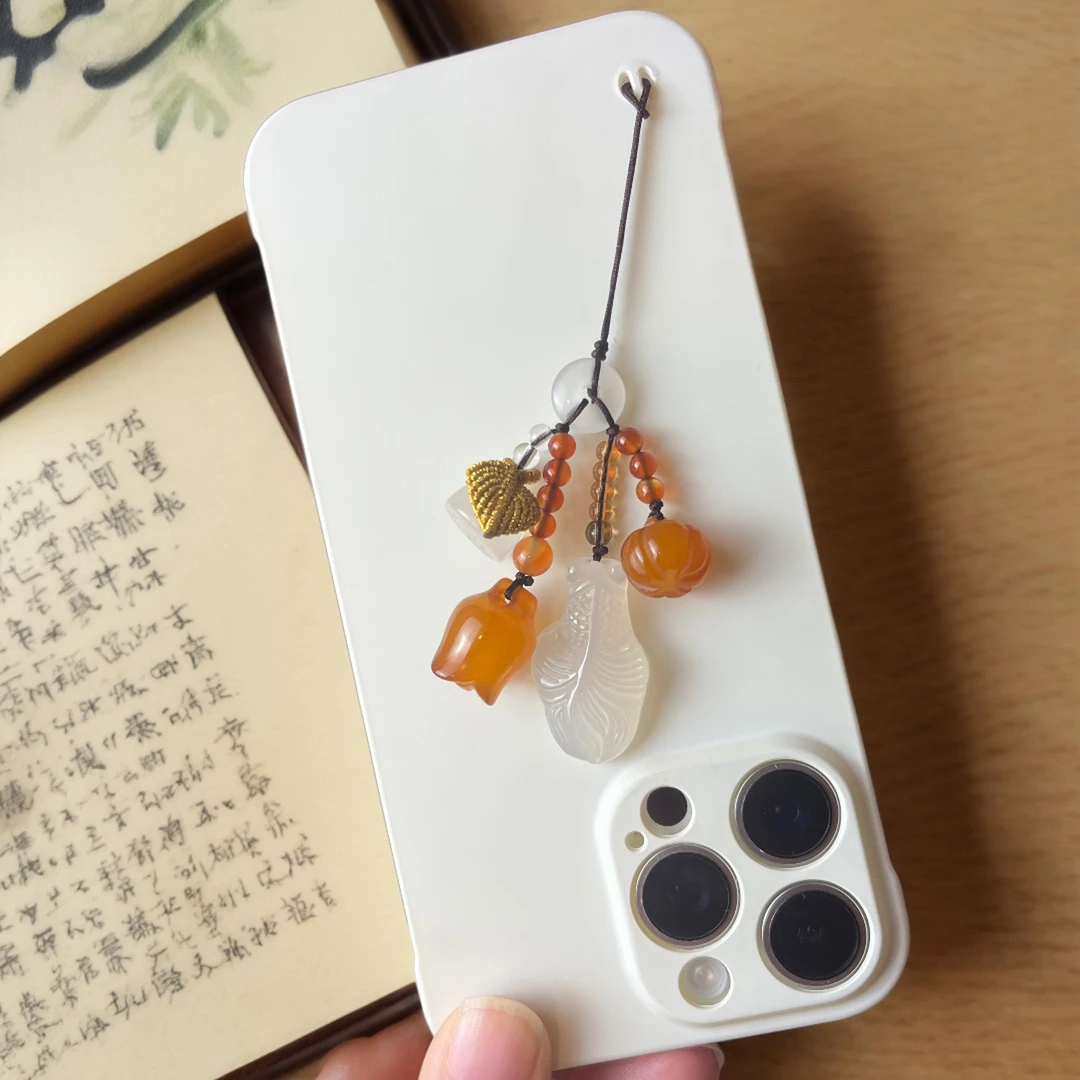 手机链女款可爱网红创意防摔个性ins卡通彩色透明手机挂件挂饰