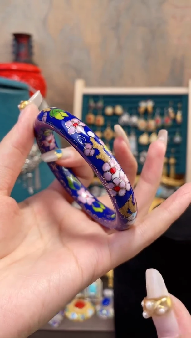 非遗景泰蓝镯子宝蓝