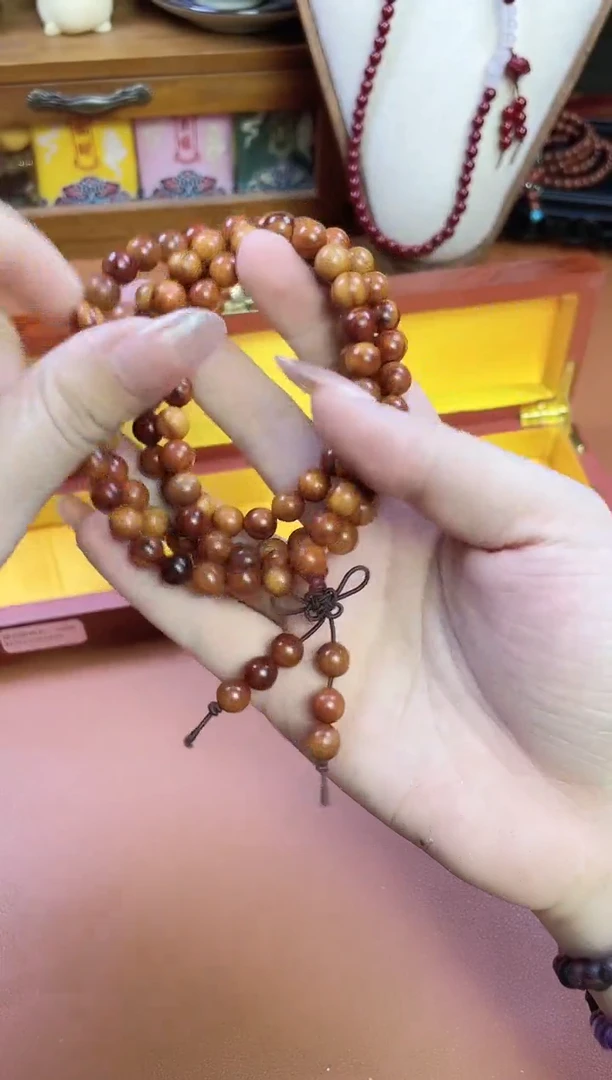 非洲檀香无事牌菩提木质串珠手串/多发性其一/不带盒子